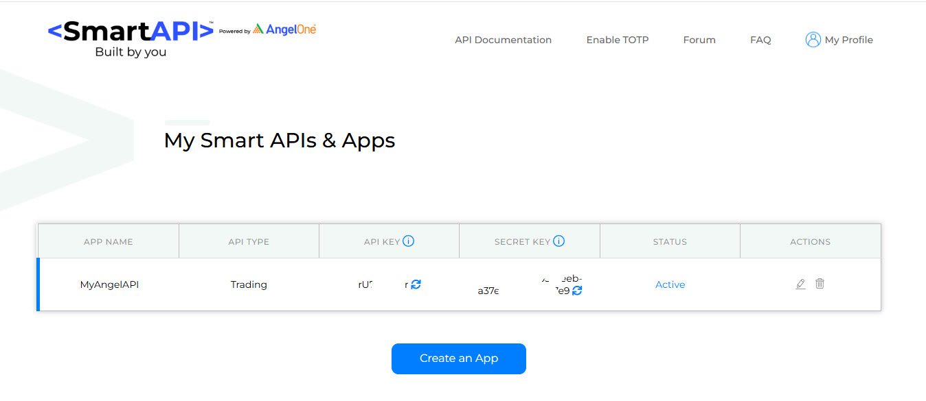 AngelOne API Key Generation
